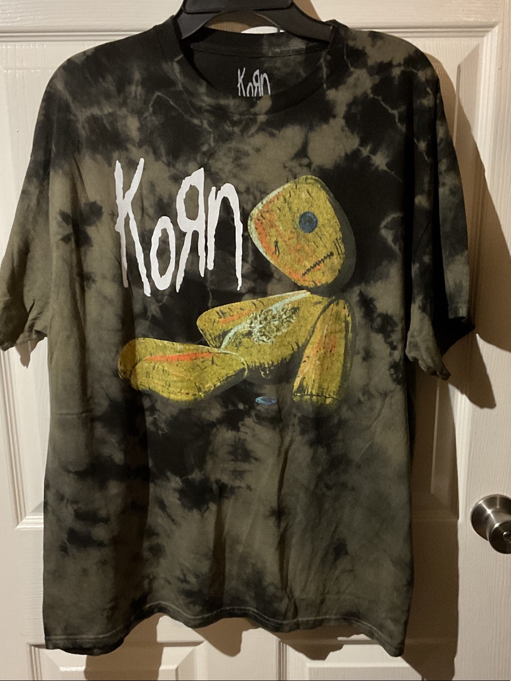 Korn Short Sleeve Tie-Dye Tee with Yellow Doll Graphic